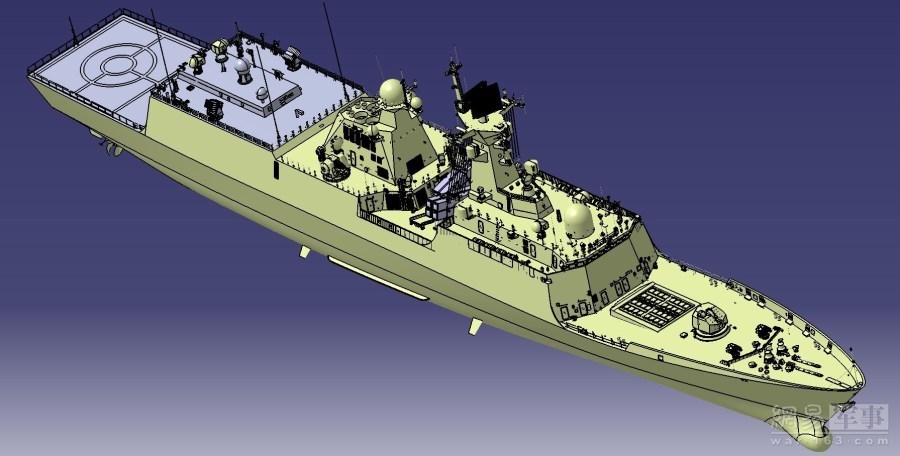 超精细:054a型护卫舰3d视图
