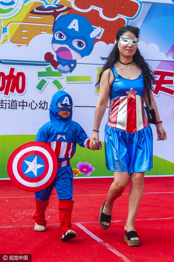 浙江幼儿园举办亲子cosplay走秀